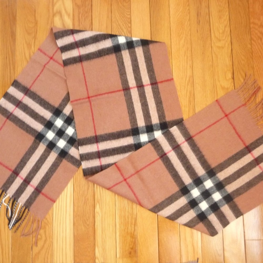 Cashmere & Co. Scarf New Mongolian 50% Cashmere %50 Lambswool Plaid 12"x58"